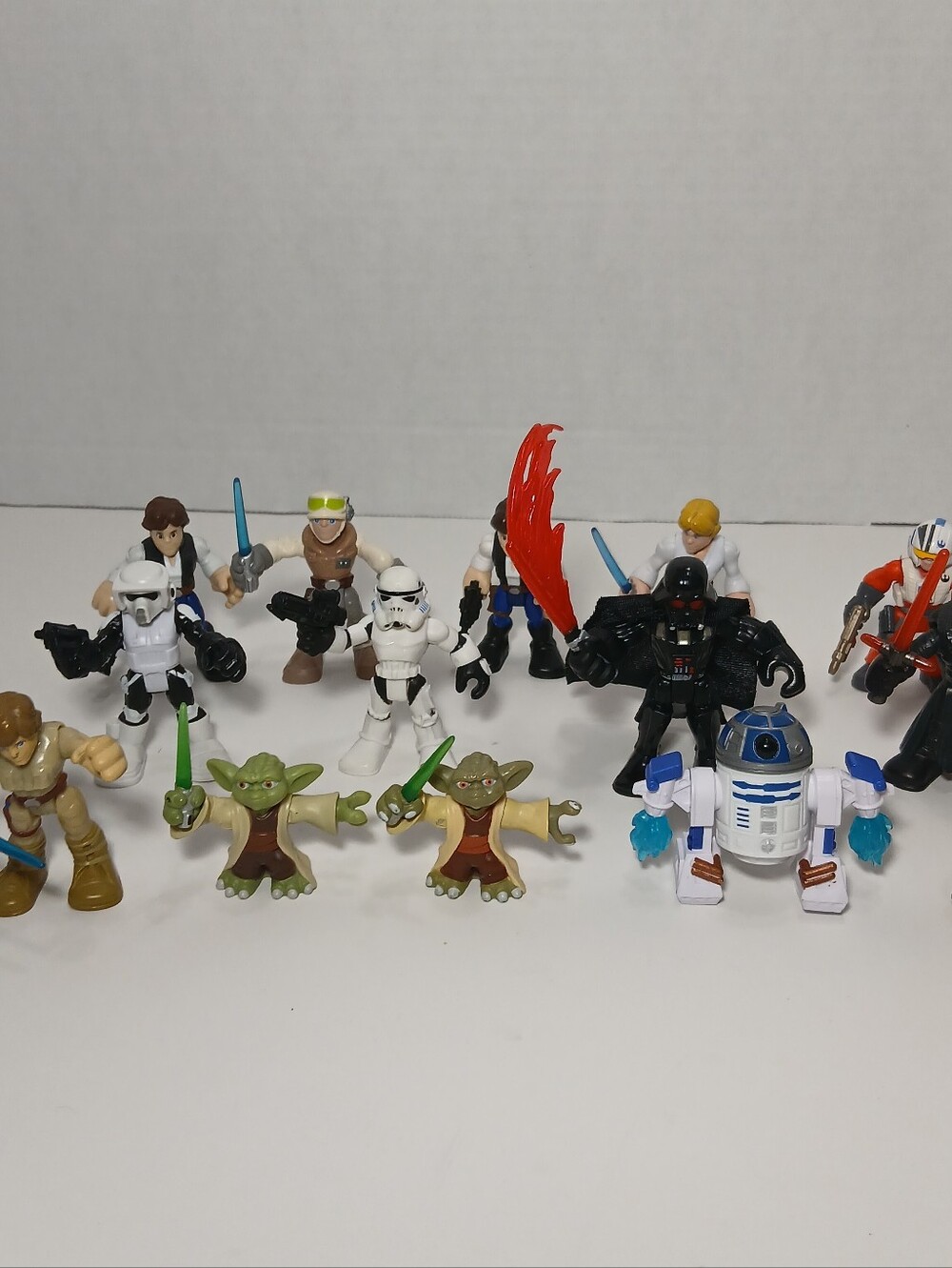 Star Wars Galactic Heroes Lot of 14 Playskool Hasbro Mini Figures 2.5" Yoda 2011
